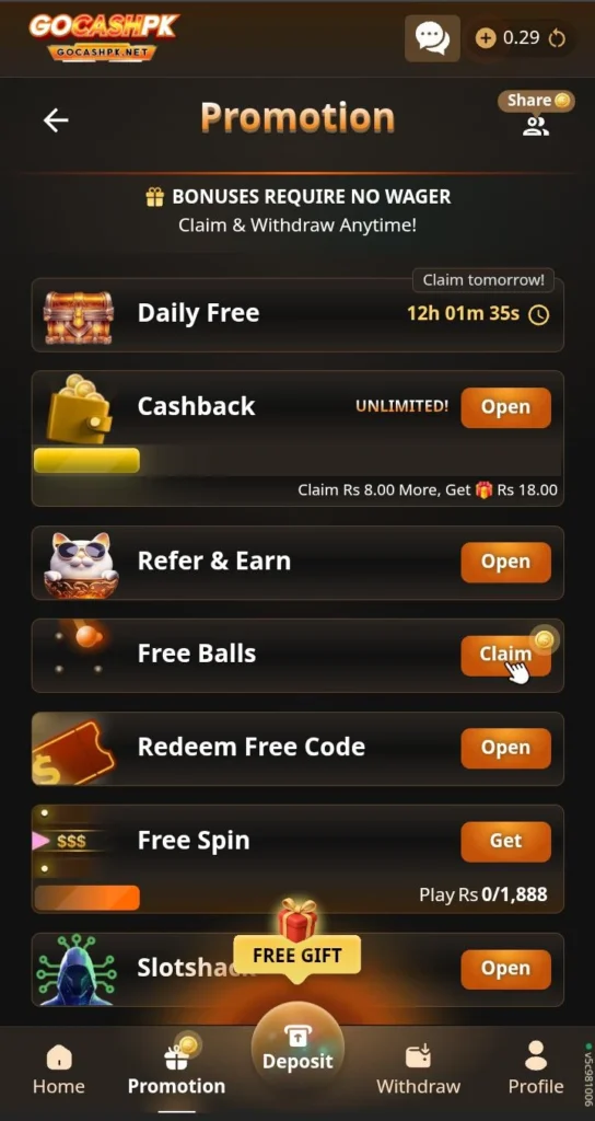GOCASHPK Game